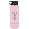 LaserGram Personalized Water Bottle, Cheerleader, Stainless Steel Double Wall Vacuum Insulated with Flip Top Straw, Custom Engraved Gift (40oz / 1180ml Pink) view 1