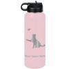 LaserGram Personalized Water Bottle, Cat with Butterfly, Stainless Steel Double Wall Vacuum Insulated with Flip Top Straw, Custom Engraved Gift (40oz / 1180ml Pink) view 1