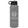 LaserGram Personalized Water Bottle, Basketball Coach, Stainless Steel Double Wall Vacuum Insulated with Flip Top Straw, Custom Engraved Gift (40oz / 1180ml Gray) view 1