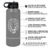 LaserGram Personalized Water Bottle, Basketball Coach, Stainless Steel Double Wall Vacuum Insulated with Flip Top Straw, Custom Engraved Gift (40oz / 1180ml Gray) view 3