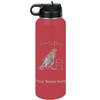 LaserGram Personalized Water Bottle, Barrel Racer Turn N Burn, Stainless Steel Double Wall Vacuum Insulated with Flip Top Straw, Custom Engraved Gift (40oz / 1180ml Maroon) view 1