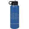 LaserGram Personalized Water Bottle, Bible Verse Philippians 4-13, Stainless Steel Double Wall Vacuum Insulated with Flip Top Straw, Custom Engraved Gift (40oz / 1180ml Dark Blue) view 1