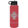LaserGram Personalized Water Bottle, Lifeguard, Stainless Steel Double Wall Vacuum Insulated with Flip Top Straw, Custom Engraved Gift (40oz / 1180ml Maroon) view 1
