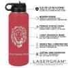 LaserGram Personalized Water Bottle, Lifeguard, Stainless Steel Double Wall Vacuum Insulated with Flip Top Straw, Custom Engraved Gift (40oz / 1180ml Maroon) view 3