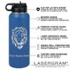 LaserGram Personalized Water Bottle, Indian Elephant, Stainless Steel Double Wall Vacuum Insulated with Flip Top Straw, Custom Engraved Gift (40oz / 1180ml Dark Blue) view 3