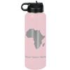 LaserGram Personalized Water Bottle, African Continent, Stainless Steel Double Wall Vacuum Insulated with Flip Top Straw, Custom Engraved Gift (40oz / 1180ml Pink) view 1