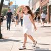 Felix & Flora Toddler Little Girl White Mary Jane Dress Shoes - Ballet Flats for Easter Flower Girl Party School Shoes(White,6Toddler) view 2