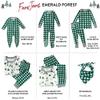 HonestBaby Baby-Organic Cotton Holiday Family Jammies, Emerald Painted Buffalo, Men's 2-Piece Pajama Set Small view 2