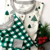 HonestBaby Baby-Organic Cotton Holiday Family Jammies, Emerald Painted Buffalo, Men's 2-Piece Pajama Set Small view 4
