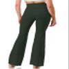 KQUZO Plus Size Woman Yoga High Waist Flare Tummy Control Bootleg Bell Bottom Casual Work Stretched Pants (Regular, Medium, Full_Dark Olive) view 4