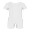 RUNQHUI Kids High Stretch Dance Gymnastics Leotard Unitards Biketards for Girls Ballet Dance Wear Sport Bodysuit White 12 Years view 1
