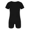 RUNQHUI Kids High Stretch Dance Gymnastics Leotard Unitards Biketards for Girls Ballet Dance Wear Sport Bodysuit Black 8 Years view 2