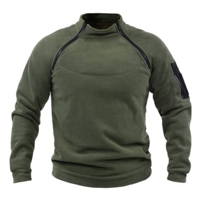 Men Special Ops Military Tactical Fleece Jacket Polar Soft Warm Zipper Pullover Sports Outdoor Athletic Jacket Coats