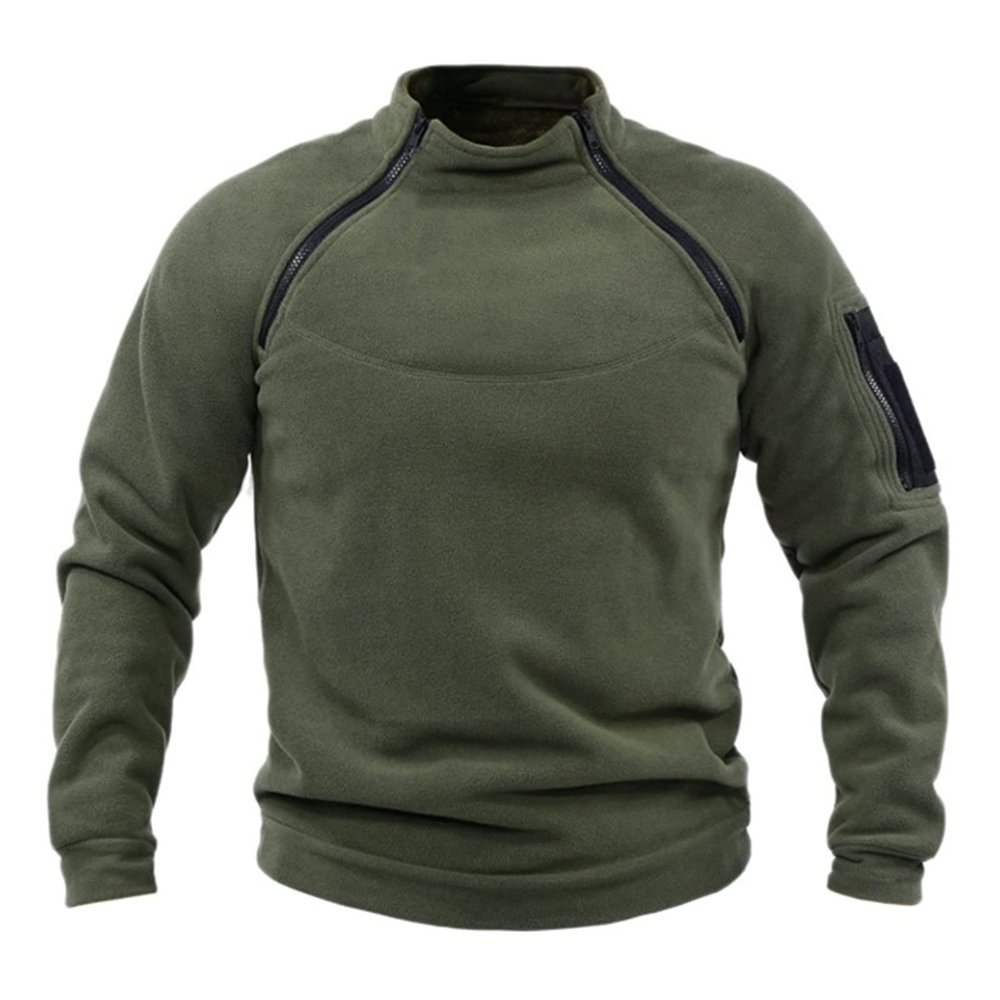 Men Special Ops Military Tactical Fleece Jacket Polar Soft Warm Zipper Pullover Sports Outdoor Athletic Jacket Coats