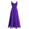 RUNQHUI Kids Girls Floral Lace Chiffon Wedding Party Bridesmaid Prom Dress Junior Evening Ball Gowns Formal Wear Purple 8 Years view 1