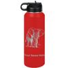 LaserGram Personalized Water Bottle, African Elephant, Stainless Steel Double Wall Vacuum Insulated with Flip Top Straw, Custom Engraved Gift (40oz / 1180ml Red)