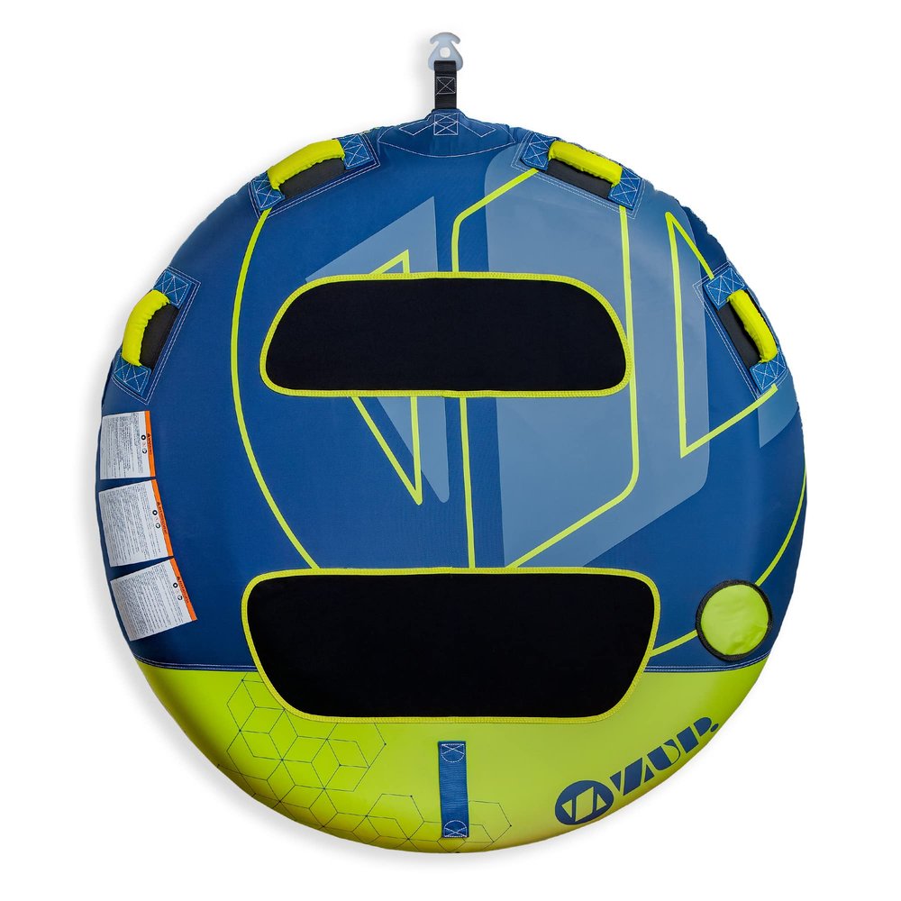ZUP RDX River Lake Water Tube with 2 Soft EVA Deck Pads, 1-2 Rider Float, 60" Towable Tube