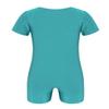 RUNQHUI Kids High Stretch Dance Gymnastics Leotard Unitards Biketards for Girls Ballet Dance Wear Sport Bodysuit Turquoise 12 Years view 2