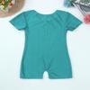 RUNQHUI Kids High Stretch Dance Gymnastics Leotard Unitards Biketards for Girls Ballet Dance Wear Sport Bodysuit Turquoise 12 Years view 4