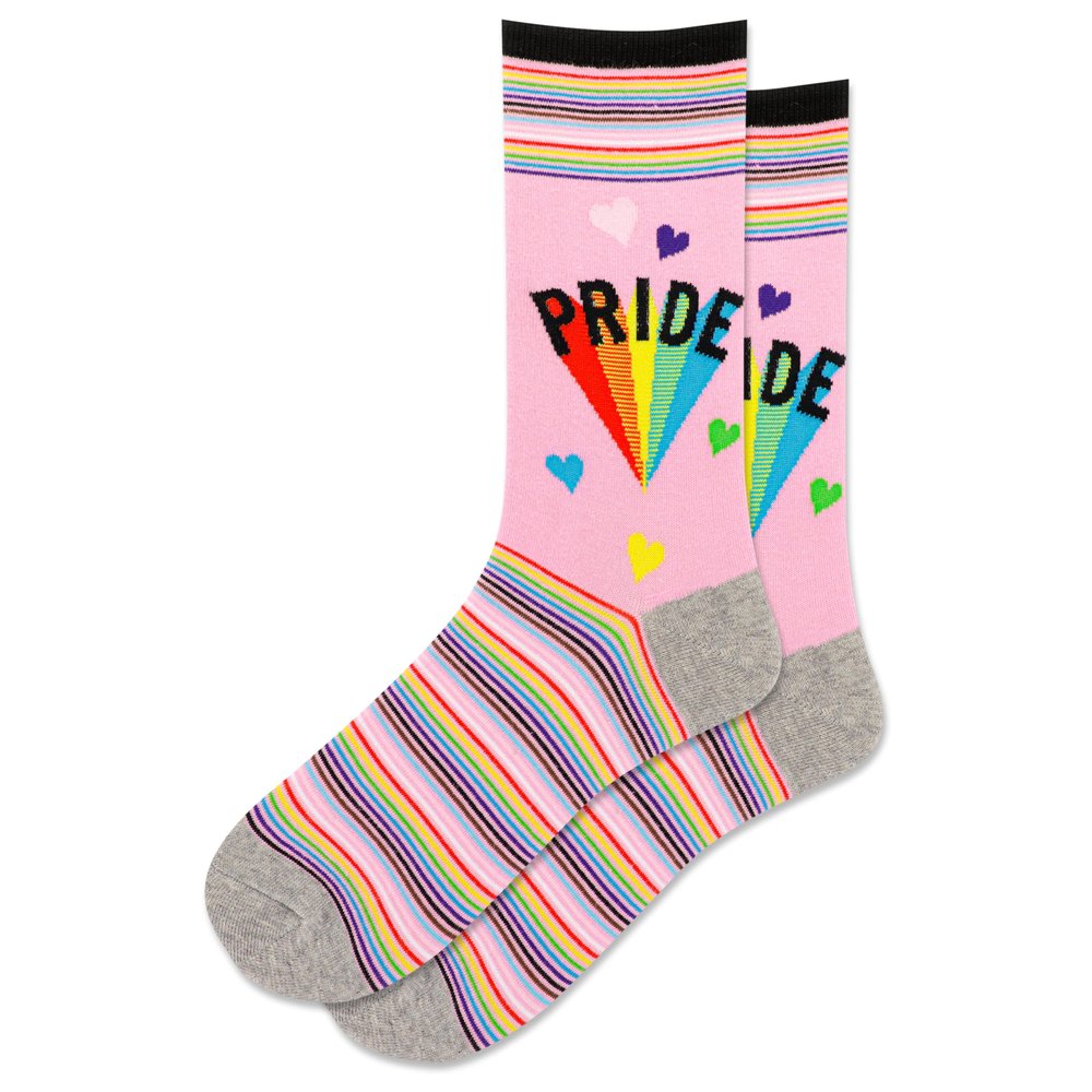 Hot Sox womens Crew Socks, Pink, 9 11 US