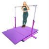 Athletic Bar Gymnastics Bar Kip Bar for Kids 3 in 1 Set + Adj. Exercise Beam, 6'x4' Tumble Mat, Adjustable Height Horizontal Bar 3 to 5 FT Professional Junior Gymnast Asymmetric Gymnastic Bar, Purple view 2