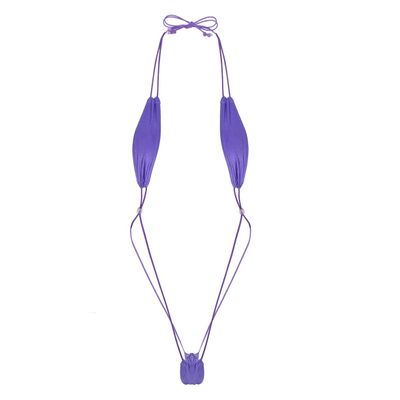 Hularka Womens One-Piece Mini Monokini Swimsuit G-String Thong Bikini Lingerie Underwear Purple A Medium