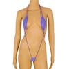 Hularka Womens One-Piece Mini Monokini Swimsuit G-String Thong Bikini Lingerie Underwear Purple A Medium view 4