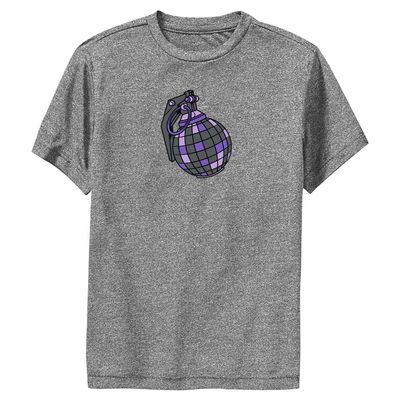 Fortnite Drop Bomb Boys Short Sleeve Tee Shirt Charcoal Heather