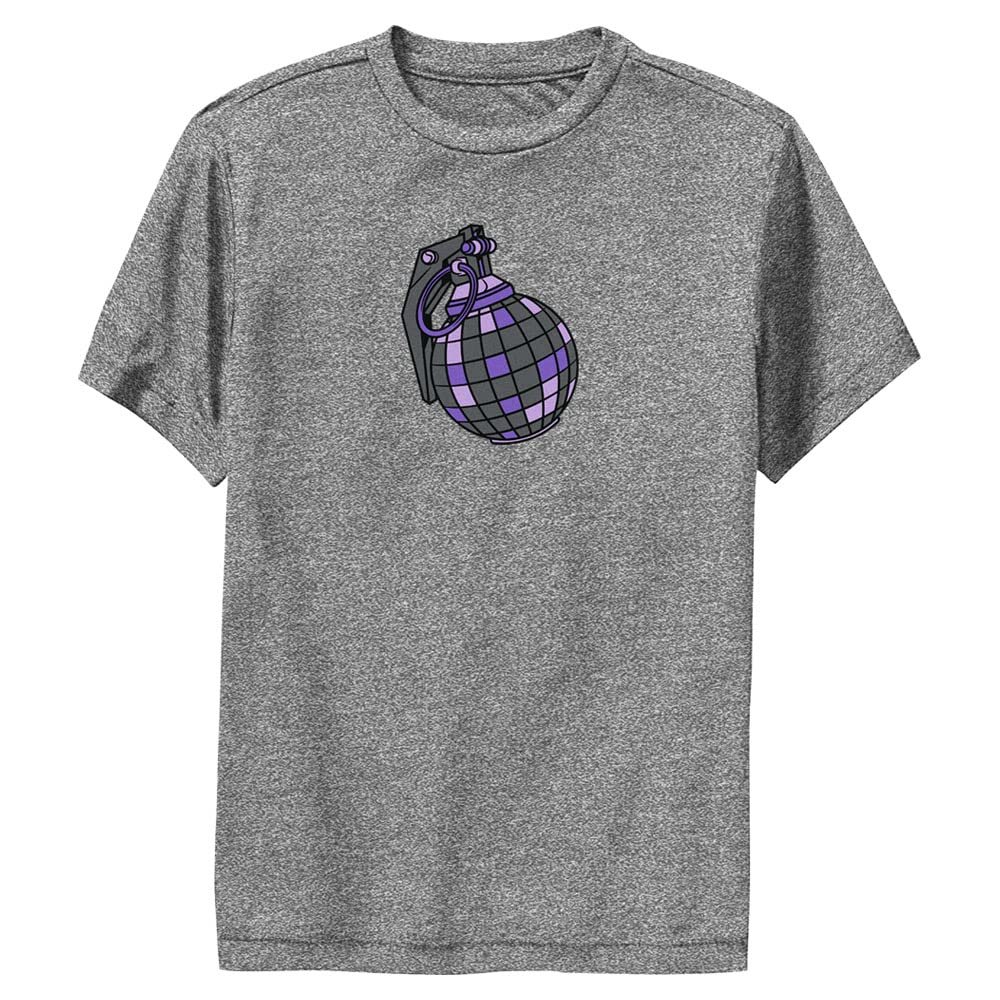 Fortnite Drop Bomb Boys Short Sleeve Tee Shirt Charcoal Heather