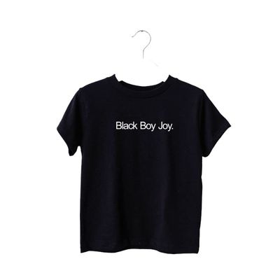 Black Boy Joy T- Shirt for Toddler Youth Boys (S, Black)