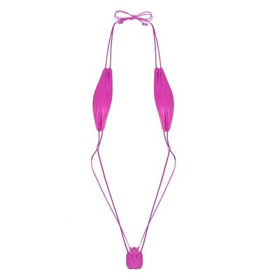 Hularka Womens One-Piece Mini Monokini Swimsuit G-String Thong Bikini Lingerie Underwear Hot Pink A Medium