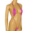Hularka Womens One-Piece Mini Monokini Swimsuit G-String Thong Bikini Lingerie Underwear Hot Pink A Medium view 4