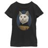 Star Trek Girl's Data Cat T-Shirt, Black, Medium view 1