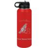 LaserGram Personalized Water Bottle, Barrel Racer Turn N Burn, Stainless Steel Double Wall Vacuum Insulated with Flip Top Straw, Custom Engraved Gift (40oz / 1180ml Red) view 1