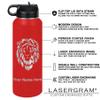 LaserGram Personalized Water Bottle, Barrel Racer Turn N Burn, Stainless Steel Double Wall Vacuum Insulated with Flip Top Straw, Custom Engraved Gift (40oz / 1180ml Red) view 3