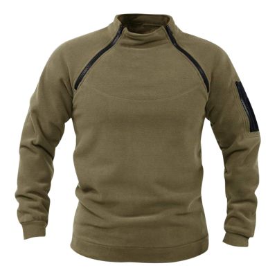 Men Special Ops Military Tactical Fleece Jacket Polar Soft Warm Zipper Pullover Sports Outdoor Athletic Jacket Coats