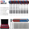 WINSDART Darts Metal Tip Set Professional Metal Darts for Dartboard Steel Tip Darts with Nonslip Iron Barrel Aluminum Dart Shafts,Extra Flights,Dart Sharpener,Gift Box view 2