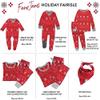 HonestBaby Family Matching Holiday Pajamas Organic Cotton for Men, Women, Kids, Toddlers, Baby Boys, Girls, Unisex Pets, Fair Isle Red, XX-Large view 2