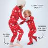 HonestBaby Family Matching Holiday Pajamas Organic Cotton for Men, Women, Kids, Toddlers, Baby Boys, Girls, Unisex Pets, Fair Isle Red, XX-Large view 4
