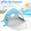 TOBTOS UPF 50+ Pop Up Beach Tent, Beach Umbrella, Automatic Sun Shelter 2-3 People UV Protection Portable Sunshade, Easy Set Up Baby Canopy Cabana, Lightweight with Carry Bag view 3