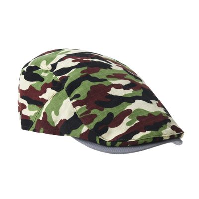 WITHMOONS Military Camouflage Newsboy Flat Cap Ivy Gatsby Hat YZ30104 (Olive)