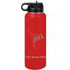 LaserGram Personalized Water Bottle, Taekwondo Woman, Stainless Steel Double Wall Vacuum Insulated with Flip Top Straw, Custom Engraved Gift (40oz / 1180ml Red) view 1