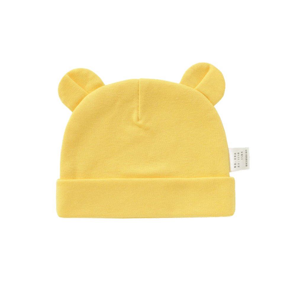 POLG Newborn Baby Hat for Toddler Boys Girls Soft Bear Ears Beanie Cap Cute Infant Hats for 0-12 Months (G, One Size)