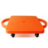 GSE Games & Sports Expert Orange Sports Scooter Board with Handles, Floor Sitting Scooter Board with Non-Marring Plastic Casters for Kids Children Gym Indoor Outdoor Activities Play Equipment view 1