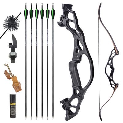 SHARROW Archery 62" Takedown Recurve Bow and Arrow Set for Adults Aluminum Alloy Riser 30-60lbs Hunting Bow Archery Bow Kit Right Handed for Archery Hunting Shooting (40lbs)