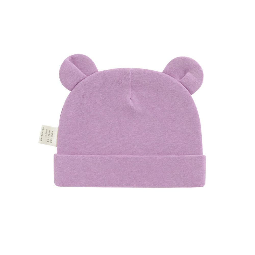 POLG Newborn Baby Hat for Toddler Boys Girls Soft Bear Ears Beanie Cap Cute Infant Hats for 0-12 Months (D, One Size)