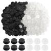 200 PCS Buckle Plastic Button, 2 Colors Shoe Charm Buttons Round Buttons DIY Shoes Accessories for Kids, Wristband Charm Backs (Black, Transparent) view 1