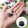 200 PCS Buckle Plastic Button, 2 Colors Shoe Charm Buttons Round Buttons DIY Shoes Accessories for Kids, Wristband Charm Backs (Black, Transparent) view 2