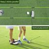 CAITON Golf Alignment Sticks, 2 Sets 48inch Golf Alignment Aid Practice Rods, Golf Training Aid to Improve Golf Swing, Putting Posture, with Storage Tube view 4