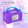Growsun Electric Air Balloon Pump 110V 600W Balloon Blower Inflator for Garland Arch Party Decoration,Purple view 2
